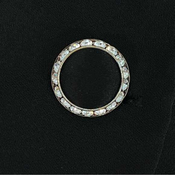 Vintage Nu-Mode Toronto Sheer Sleeves Tuxedo Lapel Blouse Top Glamorous Party L - Picture 7 of 11